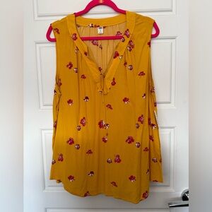 Old Navy Goldenrod Floral Blouse